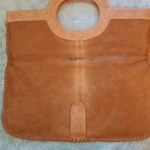 New Mondrina tote/clutch,half calf & Ostrich 13 1/2’ X 15 1/2’ X 10’